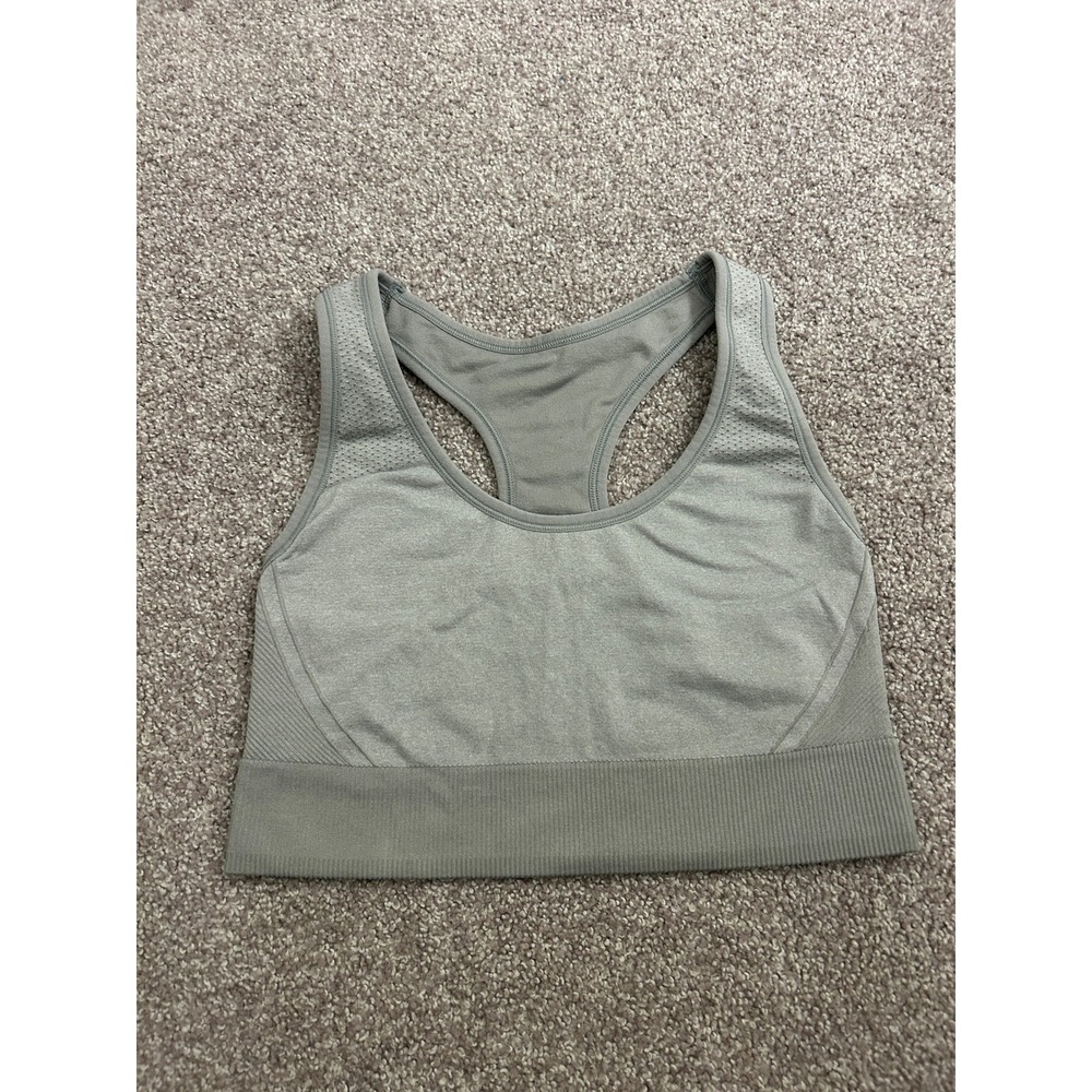 All in Motion Sports Bra Womens XL Green Excellent Seamless Racerback Activewear